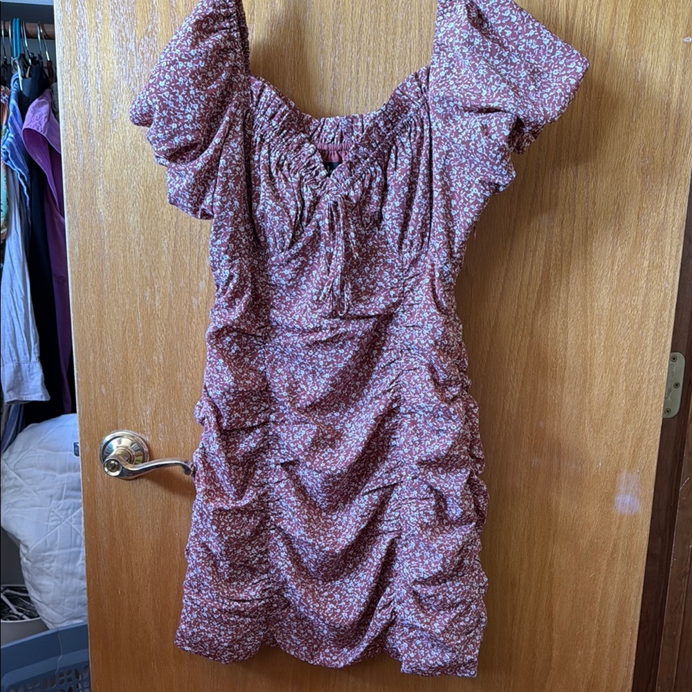 Lulu's Mini Dress in Vibrant Red with Flirty Hemline